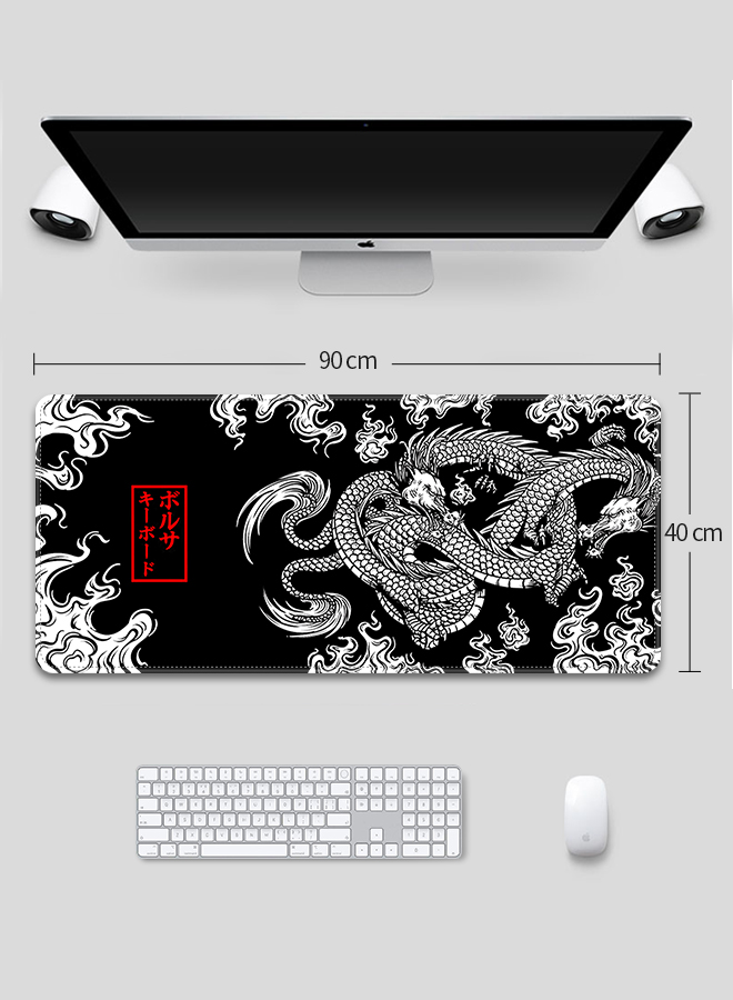 900*400*3mm Large Mouse Pad Extended Mouse Pad Non-Slip Rubber Base Gaming Mouse pad Office Desk Mat Desk Pad Smooth Cloth Surface Keyboard Mouse Pads Dragon LZ-07663526042967170113