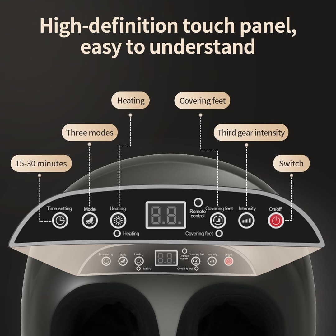 Foot massager machine with Heat Function, Deep Kneading Massager Machine, 3-Level Settings & Adjustable Intensity for Home and Office Use CS-004763526201754882114