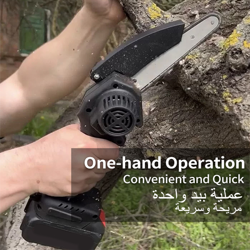 منشار كهربائي صغير يعمل بالبطارية، منشار كهربائي محمول لا سلكي محمول باليد، مع بطاريتين قابلتين لإعادة الشحن، وحقيبة مدرجة، مناشير صغيرة لقطع الخشب، تقليم الأشجار، الحدائق DJ04863680422690307114