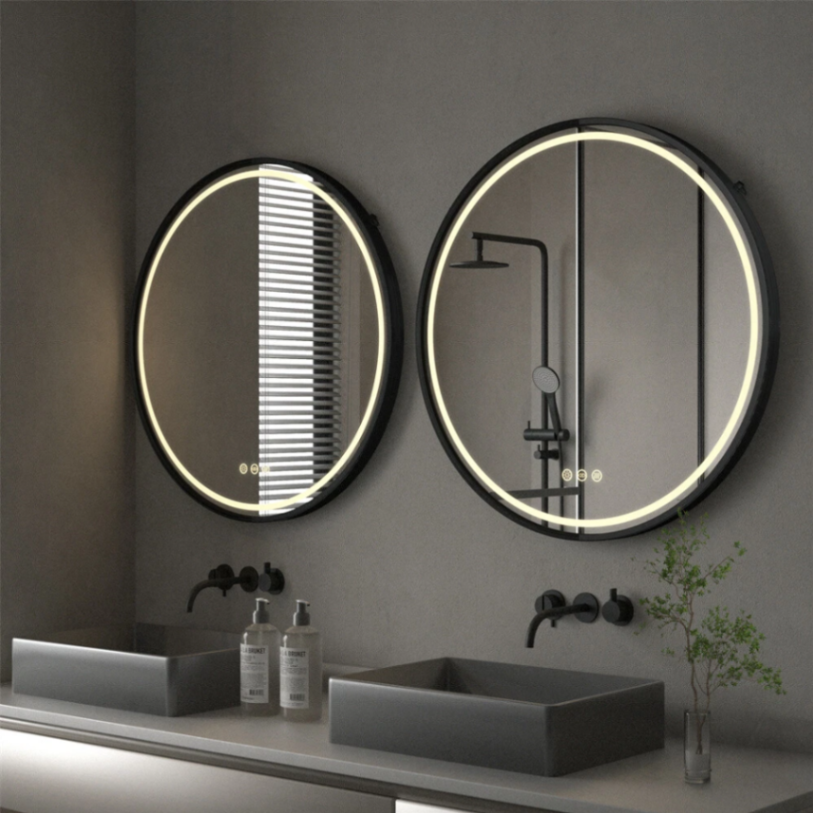 24 inch LED Bathroom Mirror with Lights Round Vanity Mirror Dimmable Anti-Fog HD63146078003842111