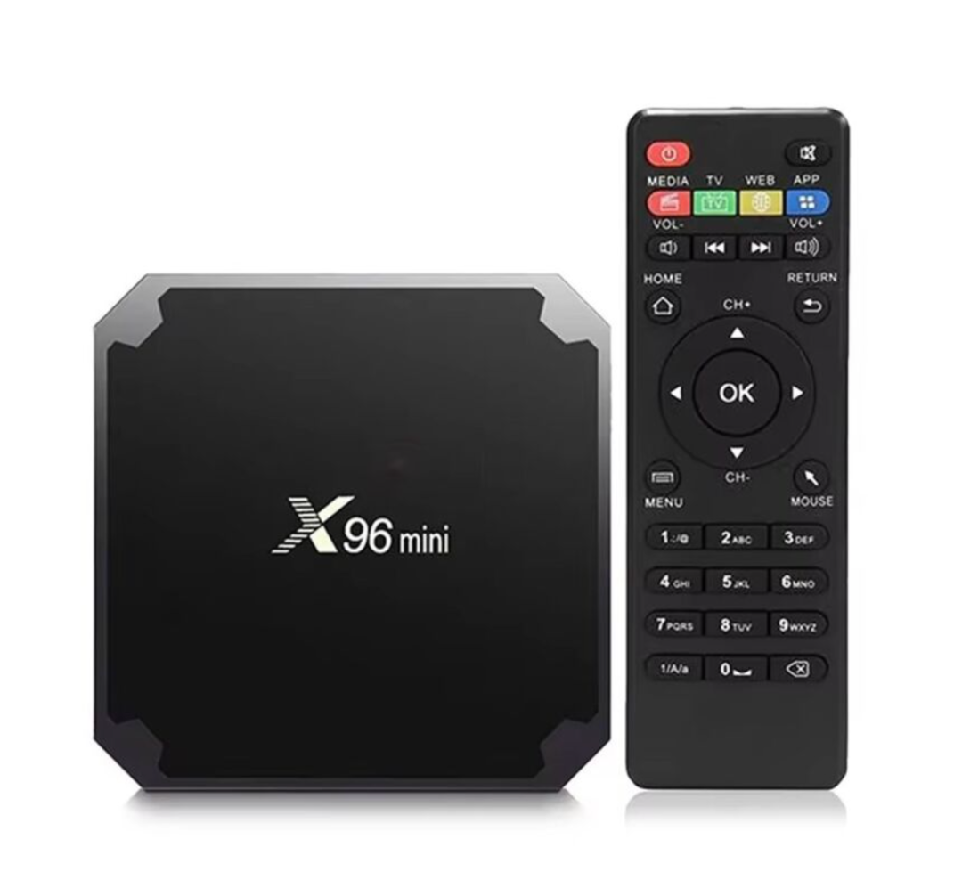 صندوق تلفاز ذكي X96 ميني، صندوق تلفاز ذكي بنظام أندرويد 7.1، X96 بذاكرة 1 جيجابايت/8 جيجابايت، ومعالج رباعي النواة Amlogic S905W، يدعم دقة 4K و30 إطارًا في الثانية، وواي فاي 2.4 جيجاهرتز، صندوق القمة x96mini632280707677471124