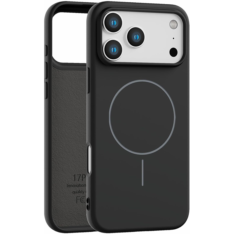 غطاء Meephone متوافق مع هاتف 17 برو ماكس، مناسب للشحن اللاسلكي، غطاء خلفي مصنوع من مادة TPU لينة، مقاوم للصدمات، غطاء واقٍ رفيع الملائمة، بلمسة ناعمة غير لامعة (أسود)63447627074050119