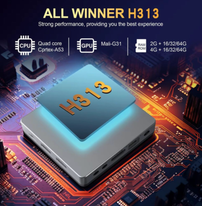 HCS96 Android16 Set Top Box with Dual Band Wi-Fi 8K Resolution Decoding TV Box63234573059329111