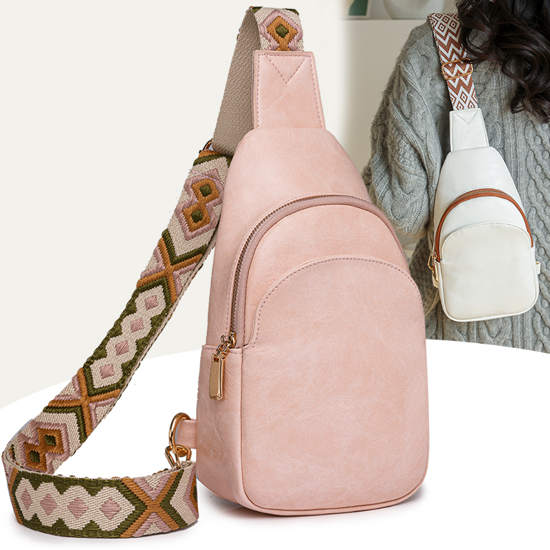 Versatile PU Leather Chest Pack with Adjustable63051879102723115