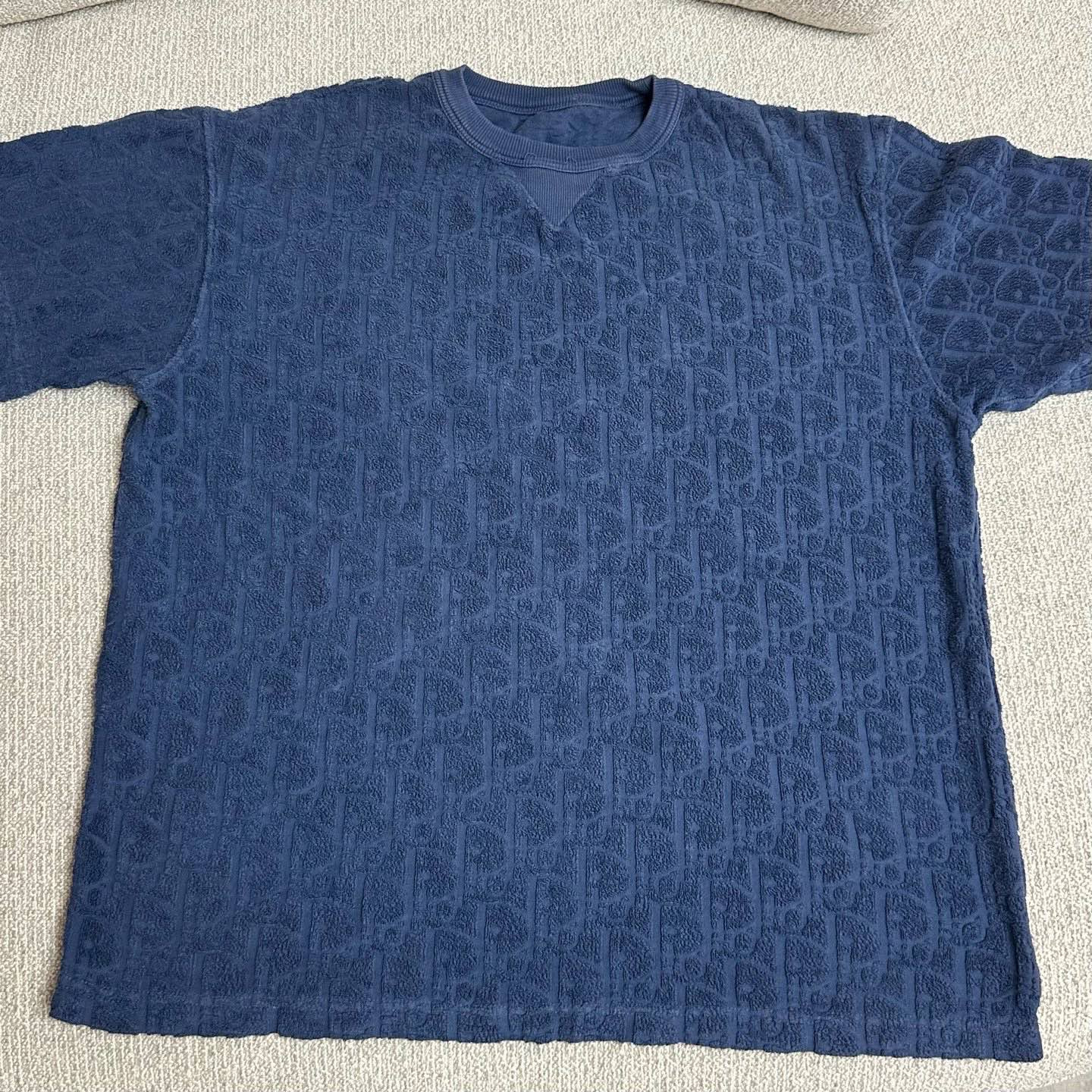 Dior/Dior Camiseta de tejido jacquard tipo toalla, talla XS