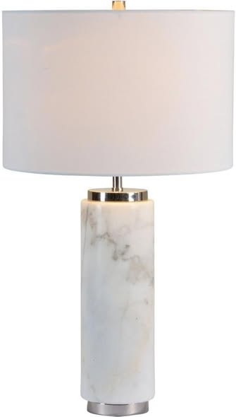 Renwil Heathcroft White Marble 100W Table Lamp F82