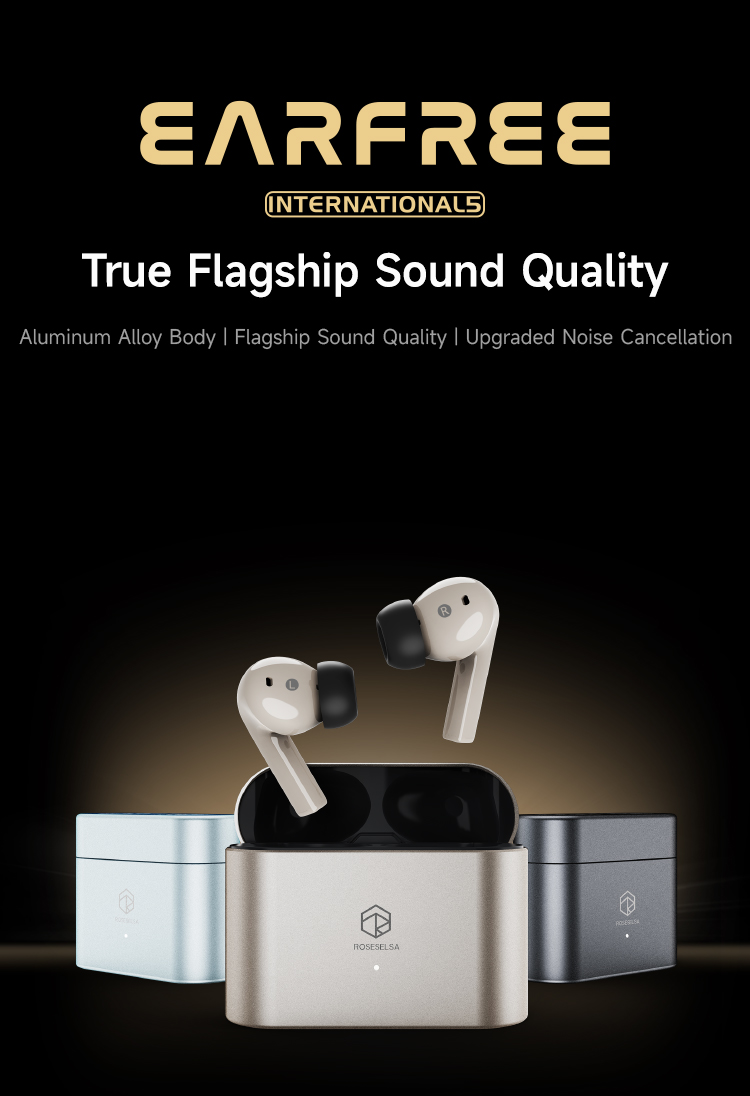 ROSESELSA EarFree i5 Wireless Earbuds Hybrid Active Noise Cancellation Headphones LDAC HiFi Sound Wireless Earphones 48dB ANC IPX5 Bluetooth 5.3 Game Mode 54ms（Distant Sky Blue）63615275526659111