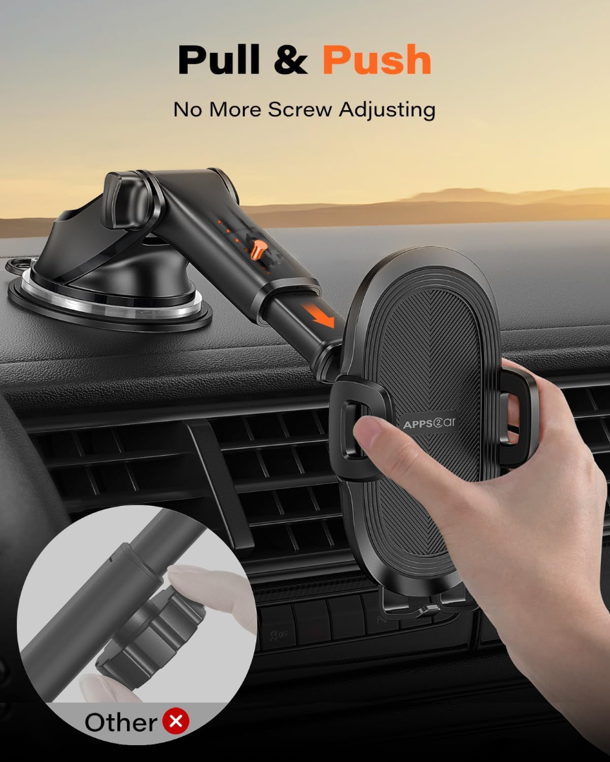  Car Phone Holder Car Holder Mobile Universal 360 Mobile Stand for Car Dashboard Windshield Compatible for 4.7-6.8 iPhone 15/14/13 series Samsung and More63557222747651111