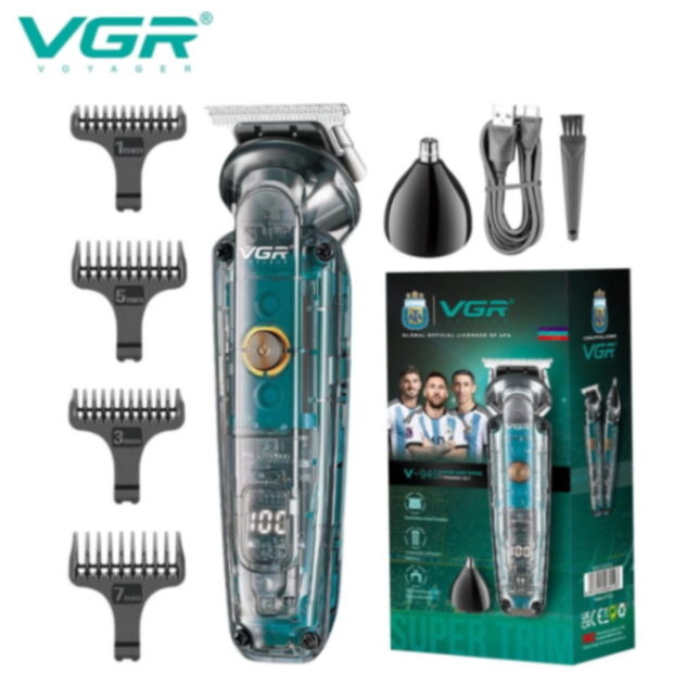 ماكينة قص الشعر VGR قابلة لإعادة الشحن ماكينة حلاقة شعر احترافية مقاومة للماء م barber شفرة شفافة لقص الشعر630590828939551113