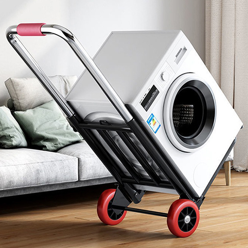 Heavy Duty Dolly,Portable Fold Up Dolly,2 Wheels Collapsible Luggage Cart with 3 Elastic Ropes for Moving Travel Shopping XL005363525918949251112