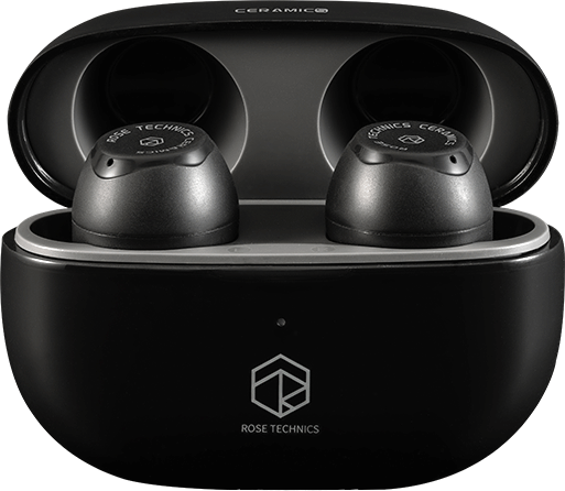 ROSESELSA Ceramics Wireless Earbuds, High-Fidelity Sound, 60ms Gaming Earphones, 35H Playtime with Super Charge, IPX5 Sweat Resistant, Dual Connectivity, Bluetooth 5.3, ENC（Black）63656188084354110