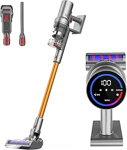 AIRBOT Cordless Vacuum Cleaner, Stick Vacuum with 27Kpa Powerful Suction, 250W Up to 45mins Runtime, LED Display, Lightweight Handheld Vacuum for Hard Floor Carpet (Hypersonics Pro)62885030708609111