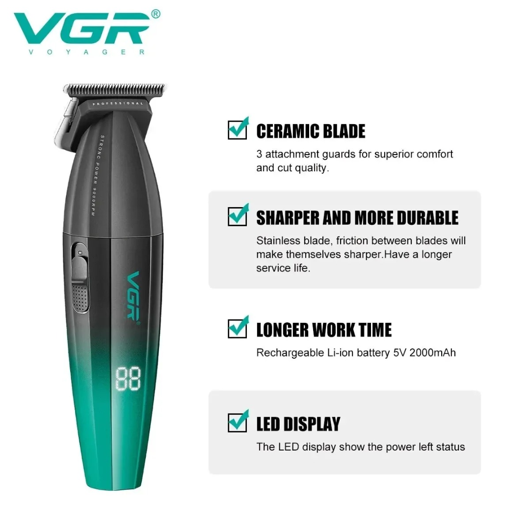 VGR V906 Hair Clipper Cordless Hair Trimmer Professional Hair Cutting Machine Electric 9000 Rpm Haircut Clipper for Men 63225498013699113