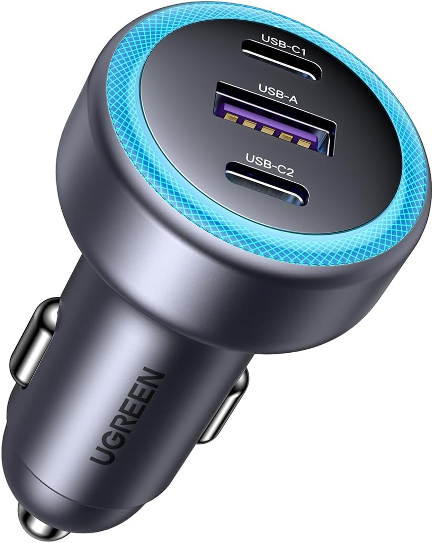 USB C Car Charger, 30W 3-Port Type C Phone Adapter, iPhone 16 Car Charger Fast Charging, PD 3.0 30W/QC 3.0 22.5W, for iPhone 16/15/14 Series, Samsung, Huawei, Xiaomi, Redmi, iPad, AirPods63557361492738118