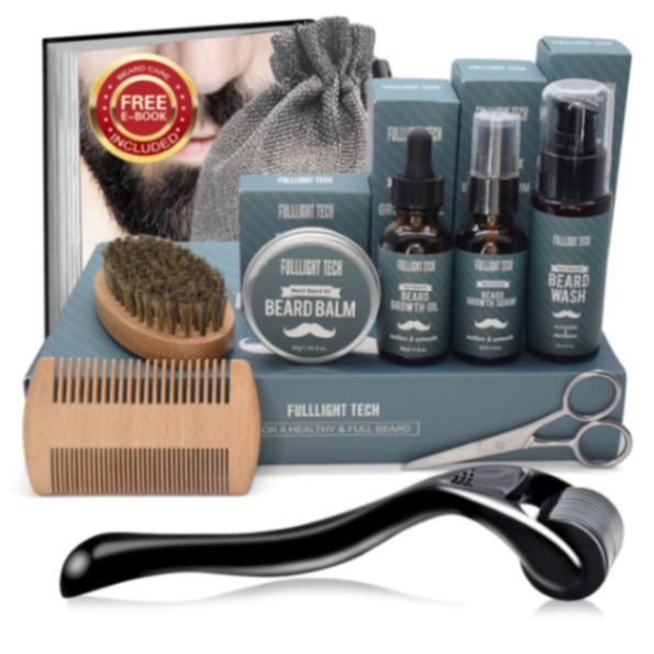 XIKEZAN Popular Hot Selling Beard Brush Derma Rollers and Men's Beard Care Kit Beard Growth Kit63267806171139110