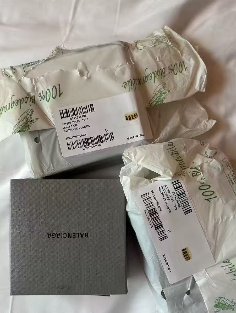 Balenciaga black and yellow logo film tape63683079744003111
