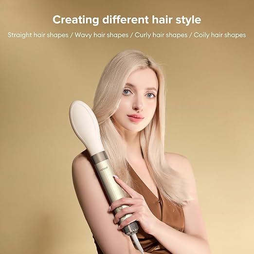 Airbot Hyperstyler &Dryer Hair Straightening Set with Styler and Wrap, Professional Hair Tools for Curly Hair, Gold.62884872150787112