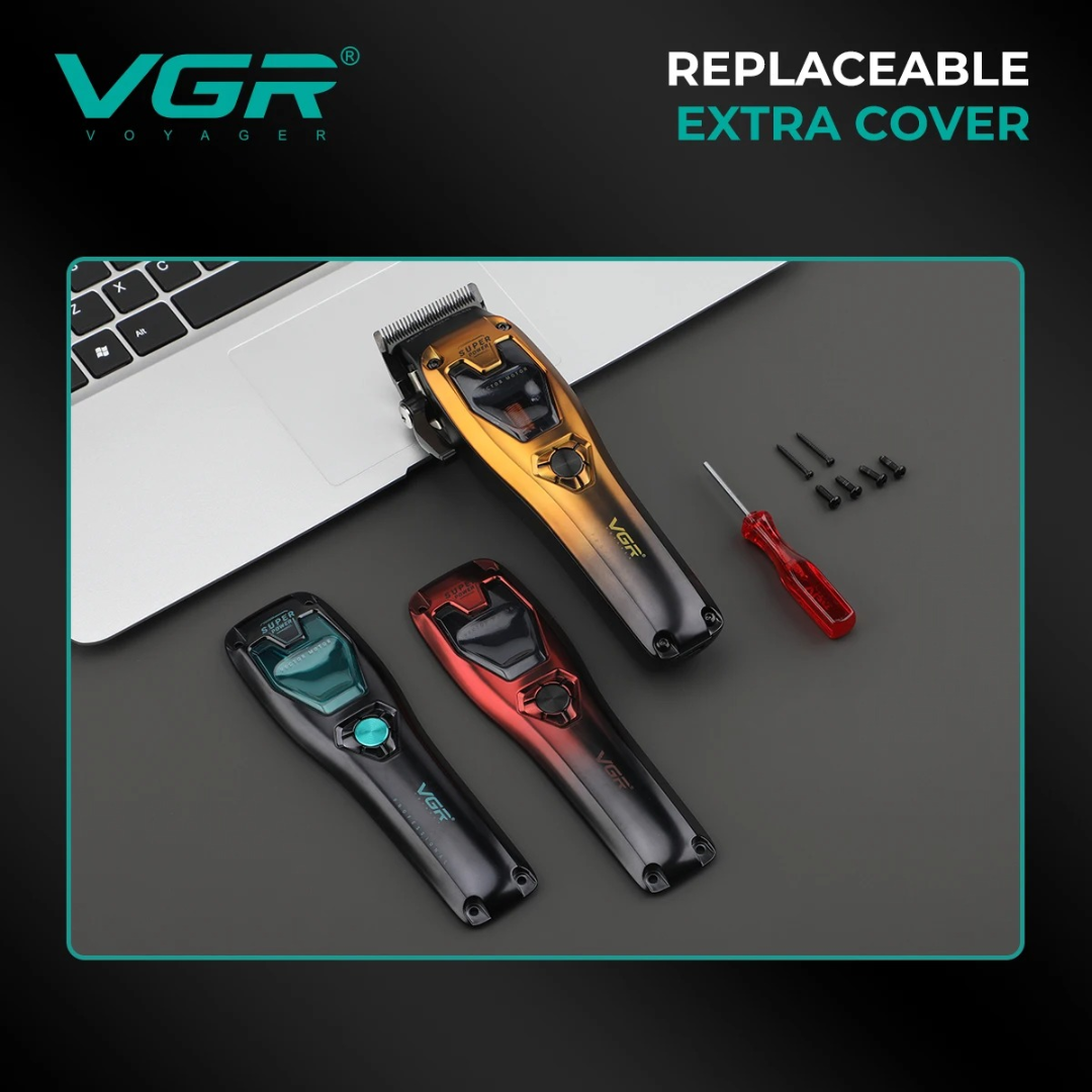 VGR V668 Trimmers 11000 RPM Professional Hair Cutting Machine Vector Motor Barber Trimmers Adjustable Electric Trimmers for Men 63203374112642114
