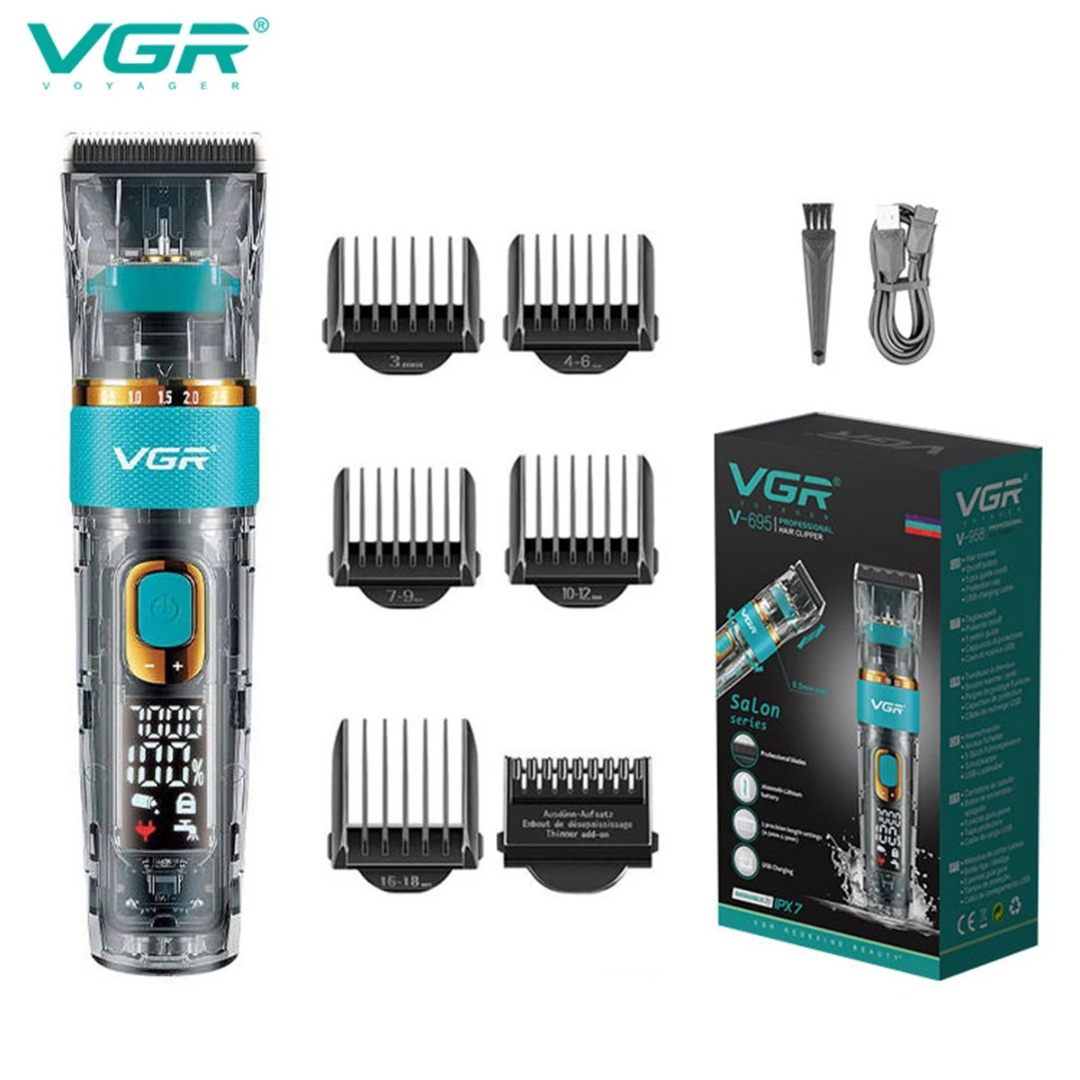 VGR 695 New Transparent Body Hair Clipper, Deep Cleaning Hair Trimmer632146899596831110