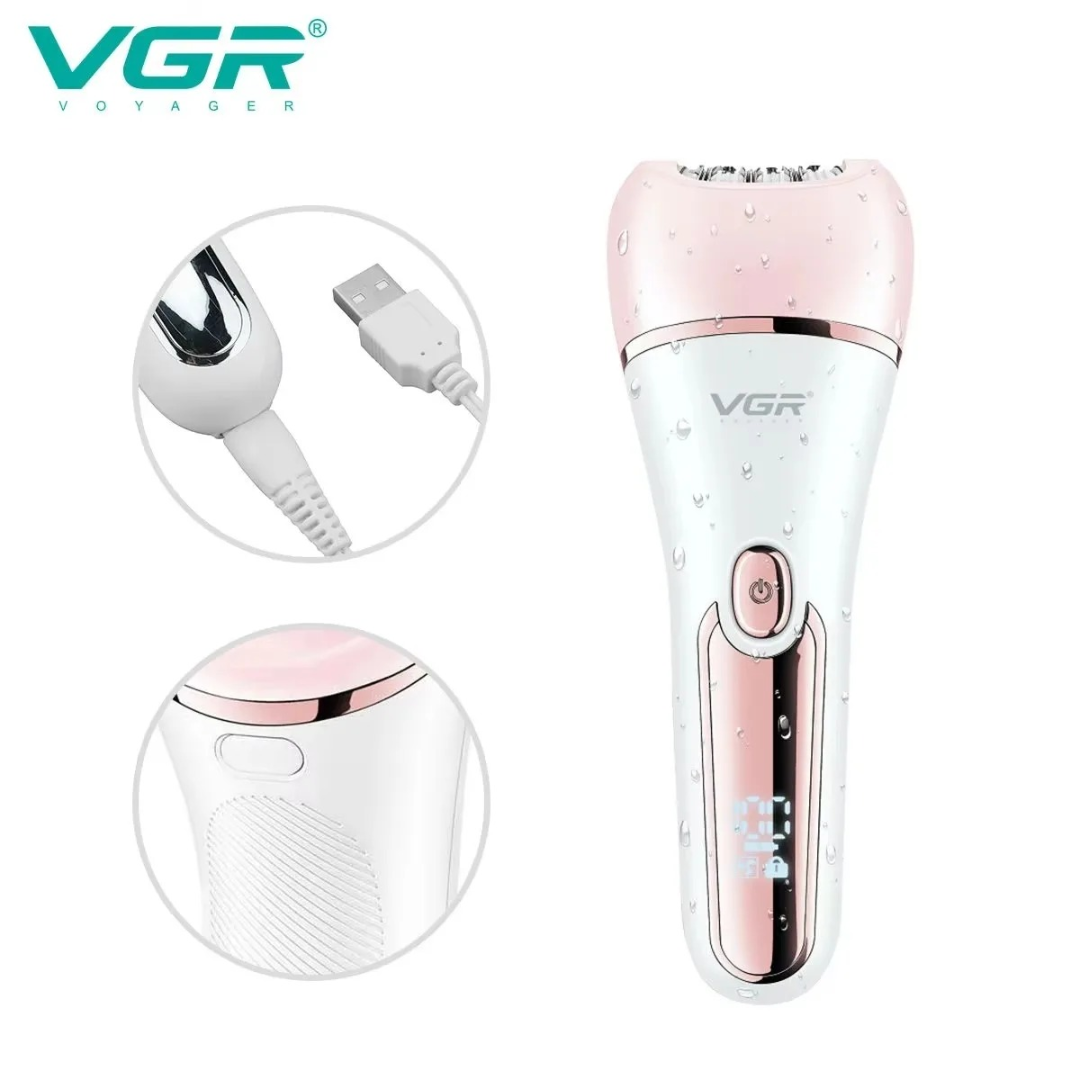 VGR V733 Hair Remover Electric Epilator Hair Removal Tool Shaver LED Epilator 63203642456707113