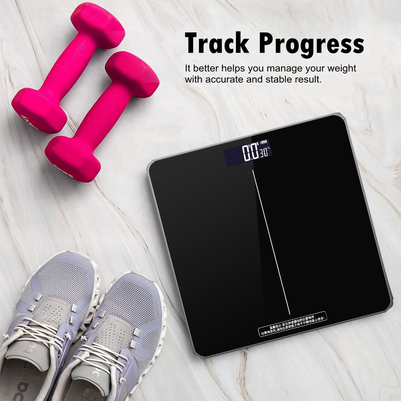 180kg Digital Bathroom Scale for Body Weight Loss Watchers Electri Scales 50g Discrepancy Clear Backlit LCD Display and Step-On Techhology 2*AAA Batteries （Not Included） 6666020763681162556801112