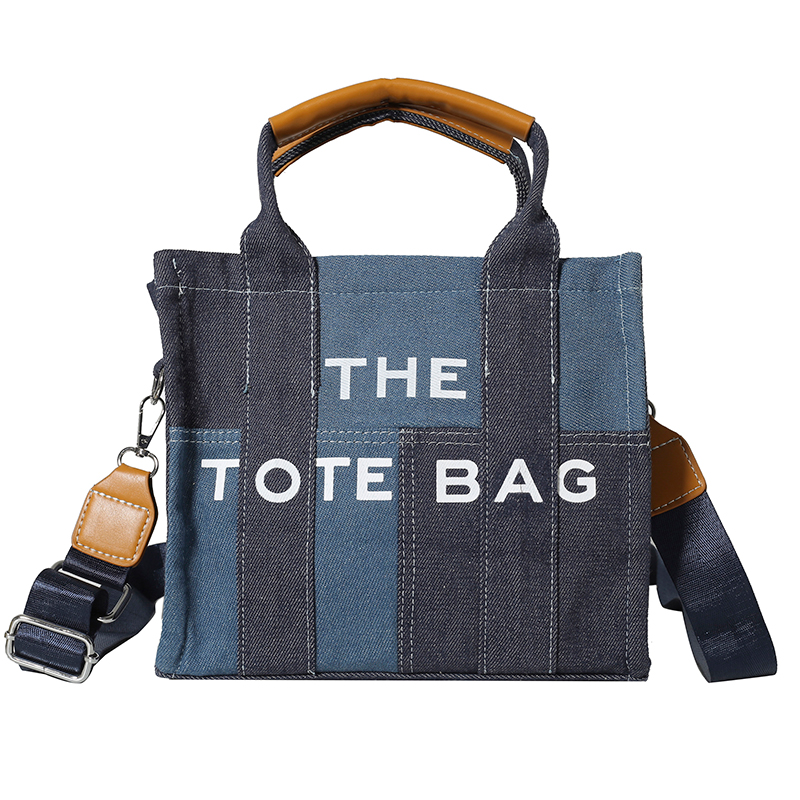 Fashionable Denim Patchwork Tote Bag63191503113730111