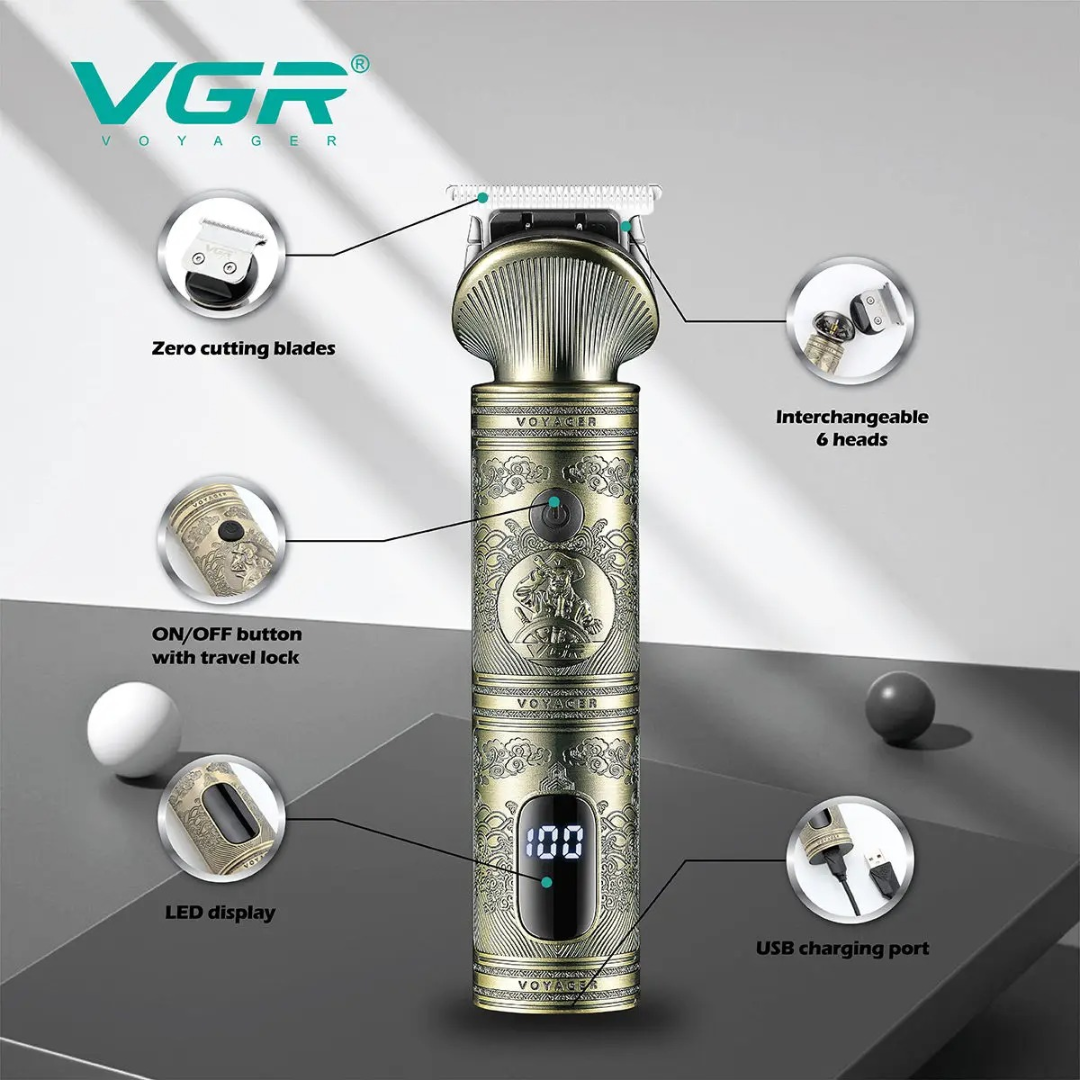 ماكينة قص شعر كهربائية VGR V106، ماكينة تصفيف شعر احترافية للحلاقين، ماكينة قص شعر لاسلكية متعددة الوظائف للرجال63203618712065113