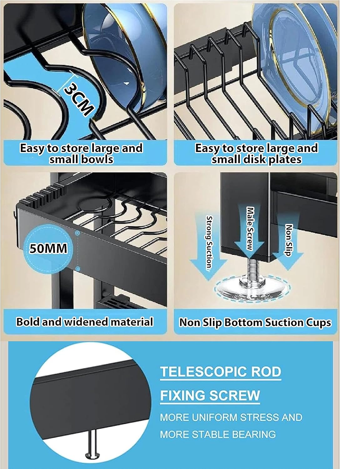 Brand New The Sink Dish Drying Stand Drainer Organizer Storage Rack63605997113987113