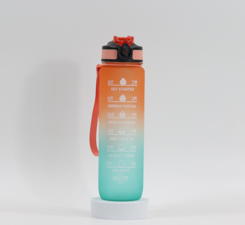 Jumbottle Color gradient water bottle 1000 ML Orange Green632258691535371117