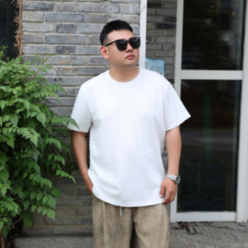 MOAIKA   Fashionable and comfortable loose round   neck short     sleeve summer casual T-shirt         white63499804946179119
