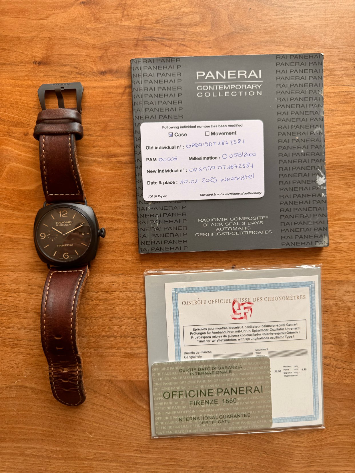 Panerai Radiomir Black Seal – 3 Days (PAM 00505) A great opportunity to own a classic Panerai in top condition.
63823775204995112