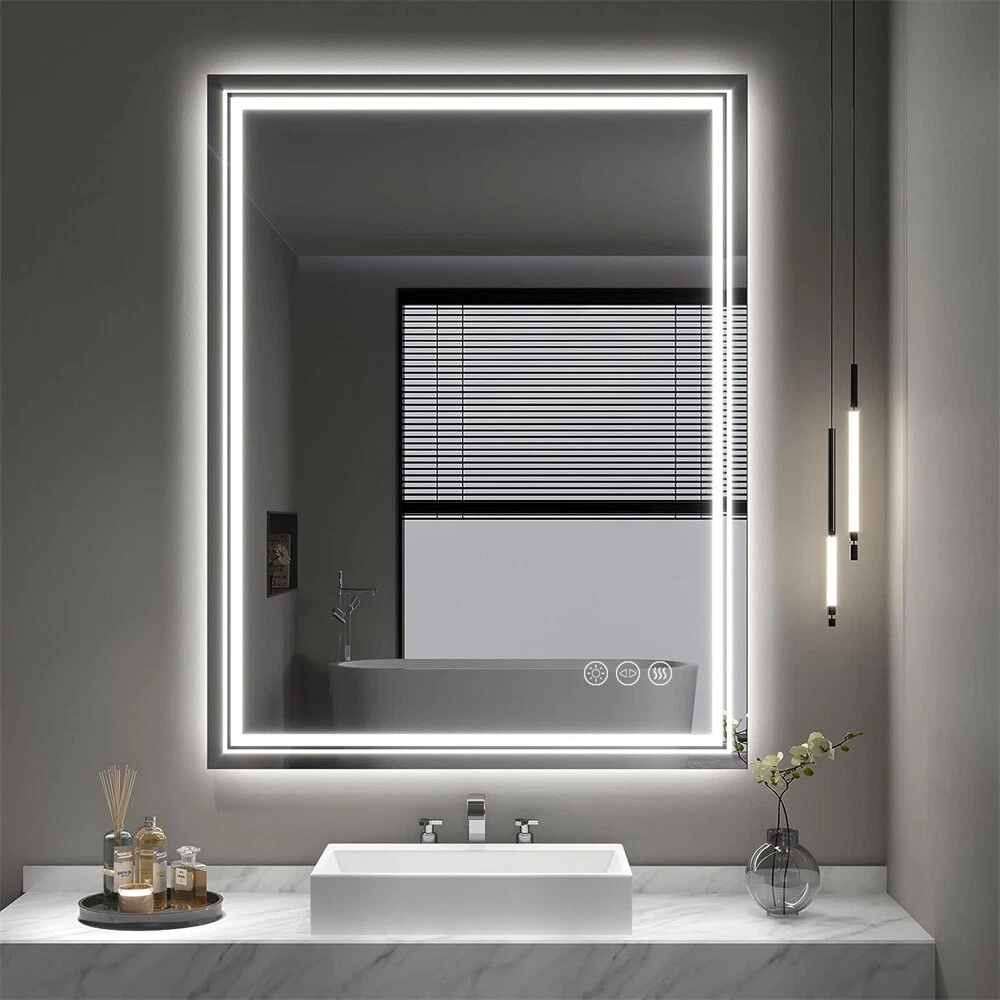 Lebella LED Bathroom Mirror With Front Backlit Dimmable Vanity Wall Mirror HD Anti-fog63145695698050111