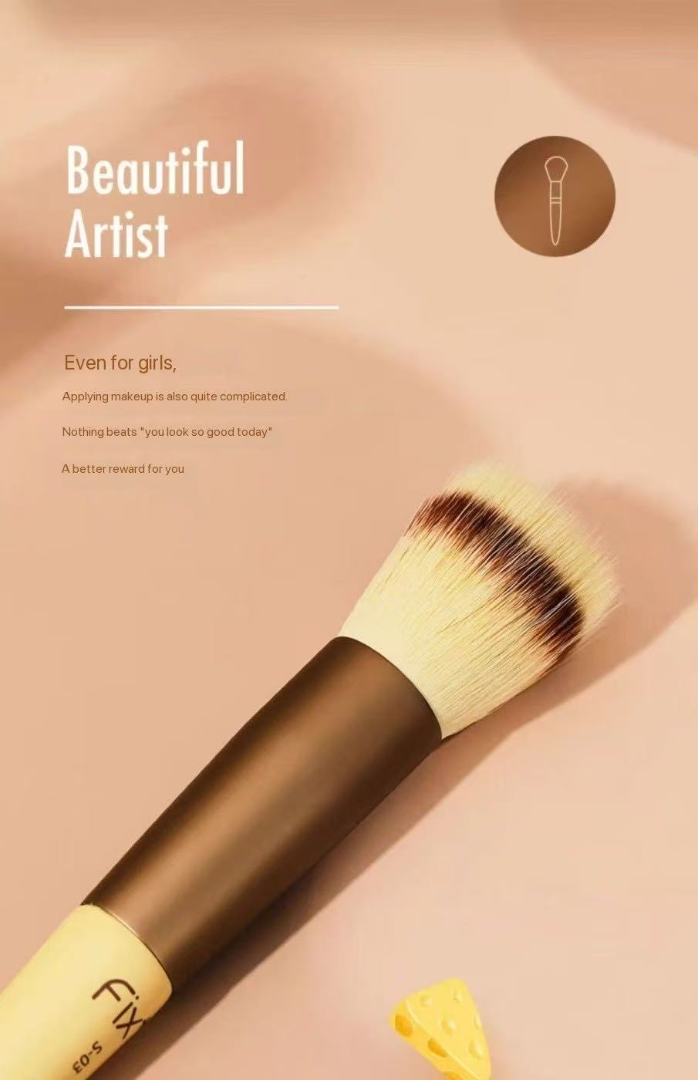 Beauty Butter Cheese S-03 Makeup Brush: Stippling Brush & Blush Brush, Natural, Even & Multi-functional63226189021954110