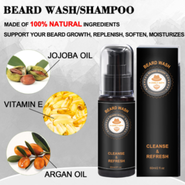 XIKEZAN Premium Organic Beard Growth Oil Balm Set Groom Beard Care Set Mens Gifts Beard Grooming Kit63267719267075113