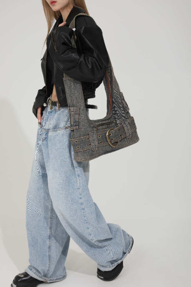 fashionable denim one-shoulder bag63072124583297112
