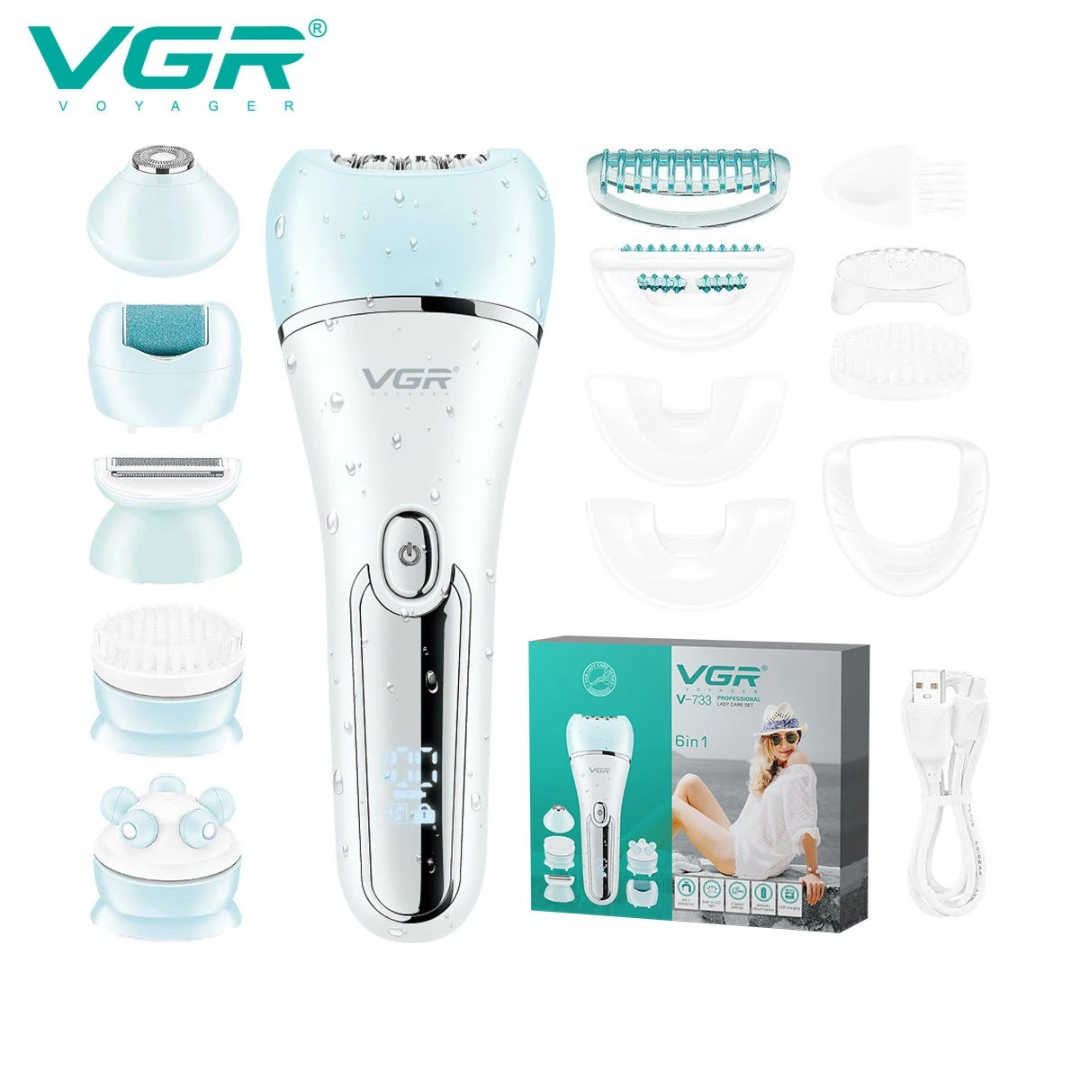 VGR V733 Hair Remover Electric Epilator Hair Removal Tool Shaver LED Epilator 632036424567071119