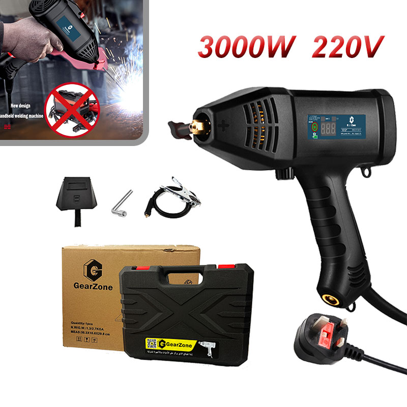 GearZone® 220V-60Hz-3000W Portable Handheld Welder Intelligent Digital Automatic Welder with Current Adjustment Knob, Lightweight and Easy to Carry63601957081090111