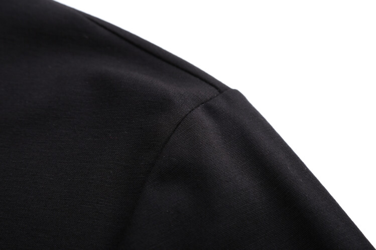 MOAIKA New V-neck Long-Sleeved Business T-Shirt Black63227013886723113