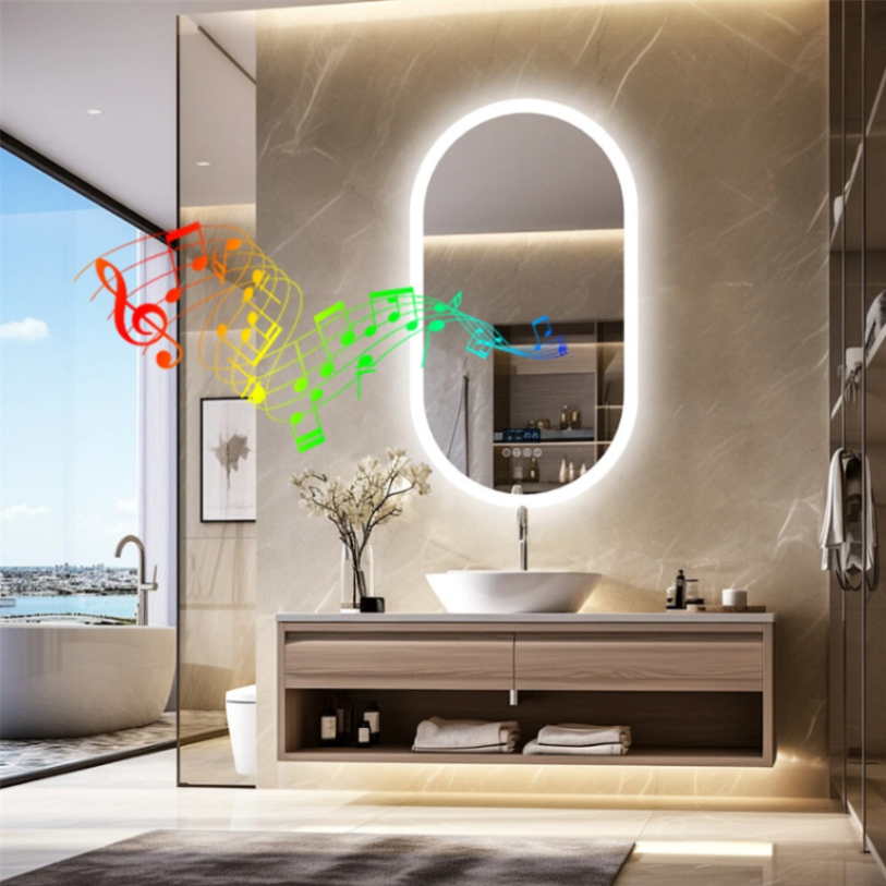 Labella Large Bluetooth LED Bathroom Mirror Wall Vanity Mirror Dimmable Anti-fog Touch 19.68x31.50 inch63134291610370111