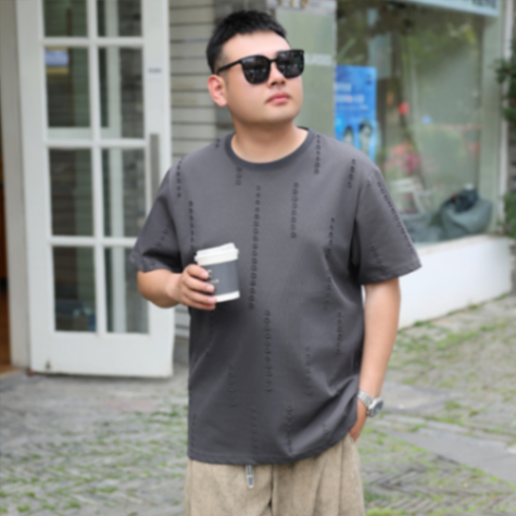 MOAIKA   Fashionable and comfortable loose round   neck short     sleeve summer casual T-shirt         Gray63499818230402111