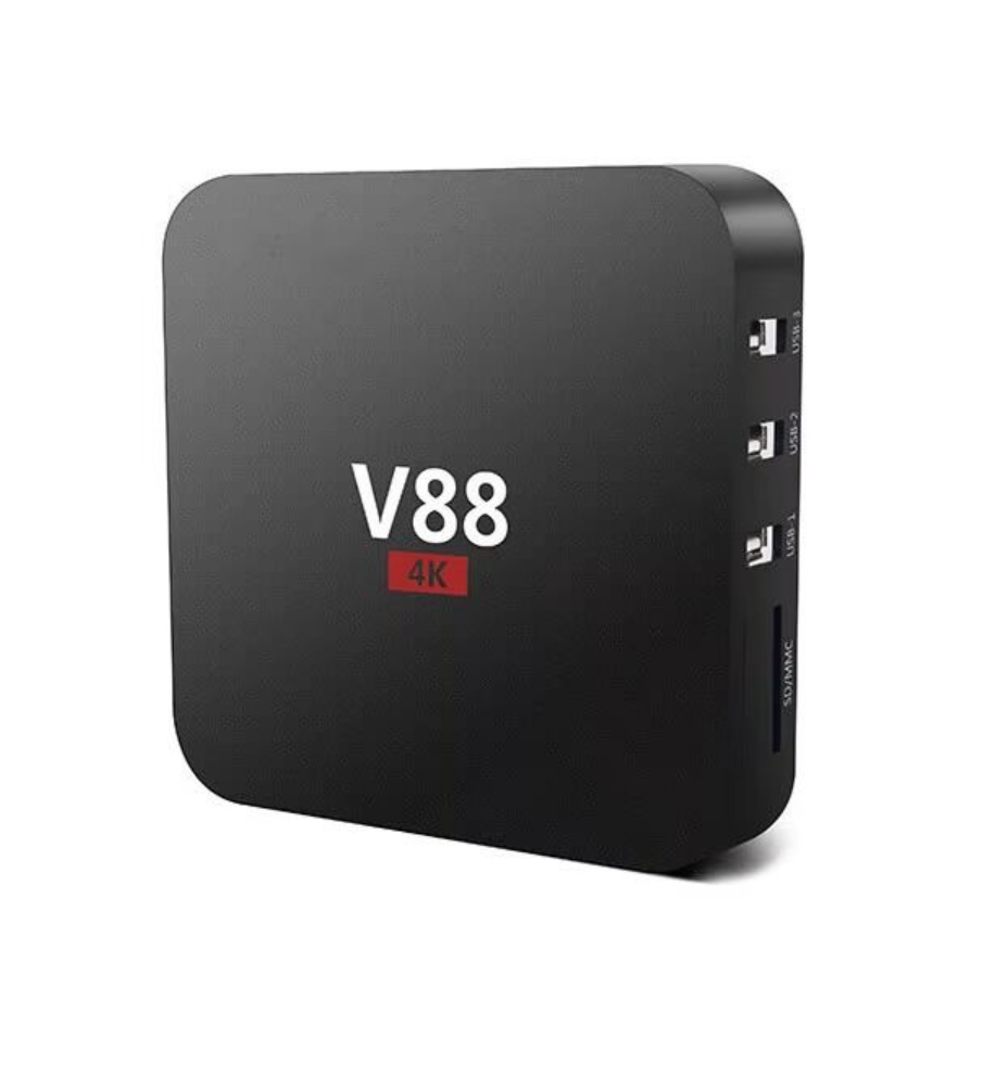 صندوق تلفاز أندرويد V88 نظام تشغيل 7.1، 1 جيجابايت + 8 جيجابايت، معالج رباعي النواة Amlogic S905L يدعم 4K، صندوق وسائط ذكي متعدد المهام632385621128971110