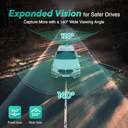 Botslab G500H Pro Dash Cam 3K Front 1080 Rear ADAS Built-in GPS Front 5MP FHD Camera HD Night Vision62884398519555114