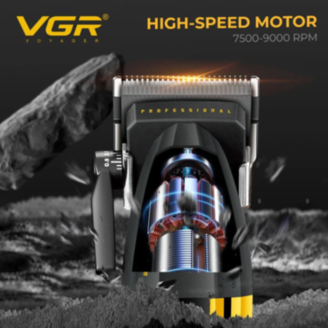 ماكينة قص شعر كهربائية VGR V285، ماكينة حلاقة احترافية بسرعة 9000 دورة في الدقيقة، ماكينة قص شعر قابلة لإعادة الشحن، أداة حلاق قابلة للتعديل للرجال63225634629249111