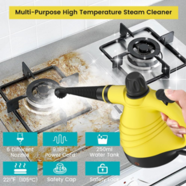 Handheld Steam Cleaner Steam Cleaner with Accessory Safety Lock Large Capacity Natural Surface Steam for Cleaning Multipurpose Steam Cleaner for Home Car Bathroom Grease MX014963526117917827111