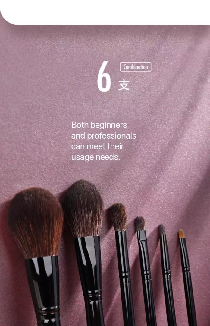 Black Beauty Makeup Brush Set: Animal Hair Brushes, Makeup Kit, Beauty Tool Set63226661136769115