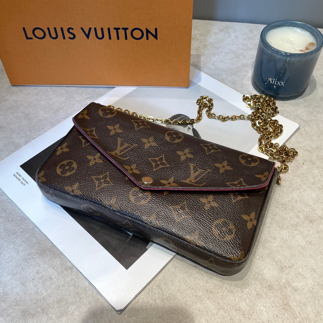 Lv/路易威登 老花三合一信封链条包64309410232451113