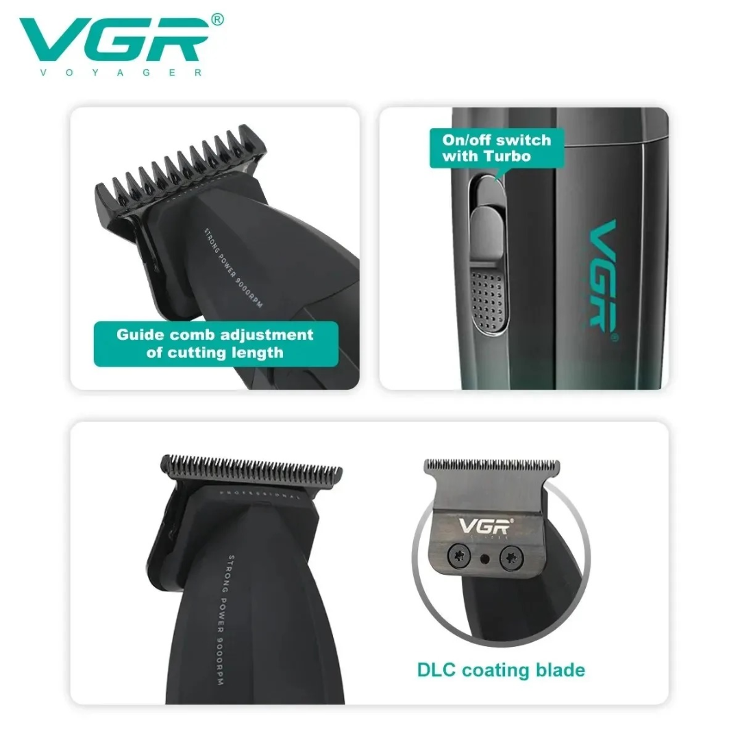 ماكينة حلاقة شعر VGR V906 ماكينة قص شعر لاسلكية ماكينة قص شعر احترافية ماكينة حلاقة كهربائية 9000 لفة في الدقيقة ماكينة قص شعر للرجال63225498013699114