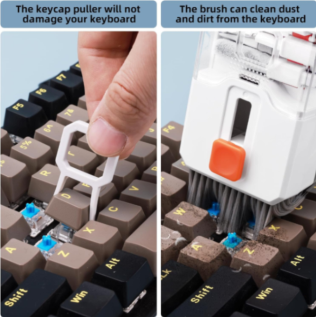 Keyboard Cleaning Kit, All in 1 Keyboard Cleaner, PC Keyboard Cleaner with Brush, Keyboard Cleaning, Laptop Cleaning Set, Keyboard Cleaner Mobile Phone for iPhone, Tablet, Computer, Camera63557032331011112