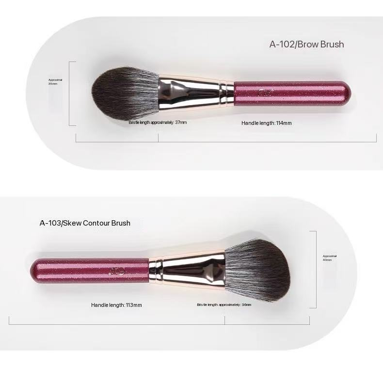 "Secret Love: Peach Blossom Fate" Makeup Brush Set - Ultra-soft Blush and Loose Powder Brushes63225950134145112