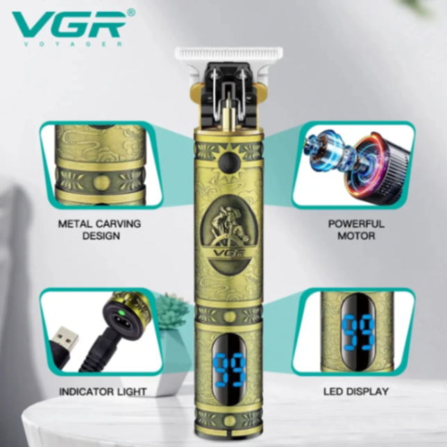 ماكينة حلاقة VGR 228 ذات شفرة على شكل حرف T، ماكينة حلاقة لحية احترافية، ماكينة قص شعر لاسلكية، ماكينة تهذيب شعر كهربائية للرجال63203414065282113